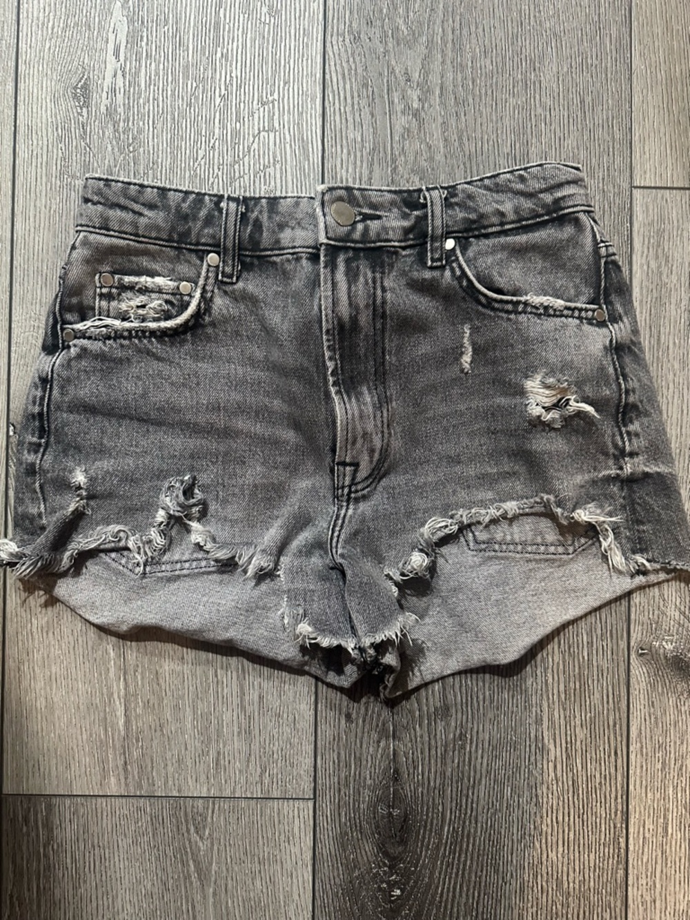 ZARA Washed Charcoal Denim Jeans